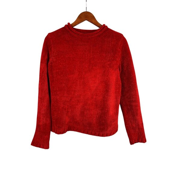 Carolyn Taylor Petite Red Chenille Sweater P5/PC - Picture 1 of 4